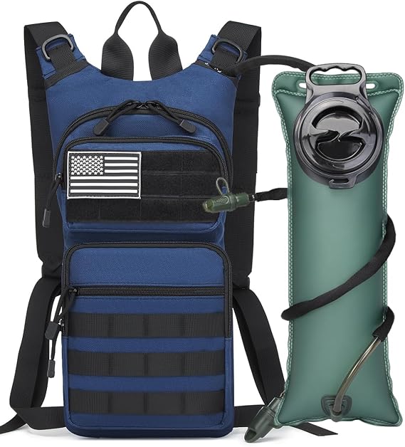 Insulated Water Hydration Pack Bag with 3L TPU Bladder Tactical Molle Hydration Backpack for Hiking Cycling Running