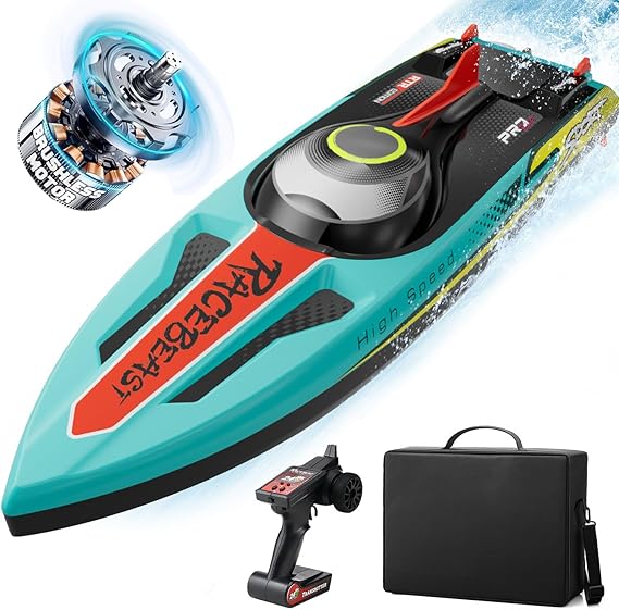 Brushless RC Boat 40+MPH, Remote Control Boats for Adults Kids, 19" Large