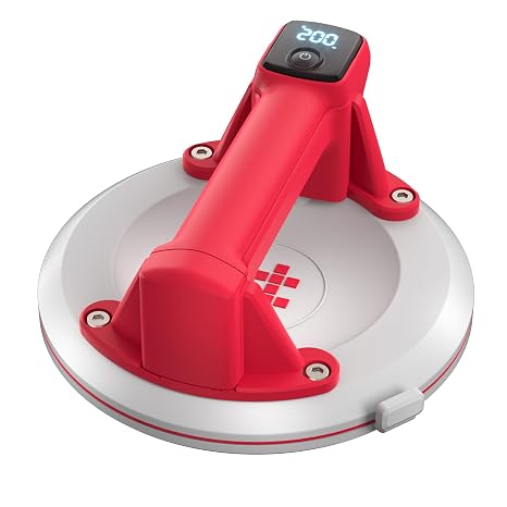 SHIJING Electric Suction Cup for Glass, 8'' Digital Display Suction Cups, Automatic Vacuum Adsorption, Digital Motorized Suction Cup