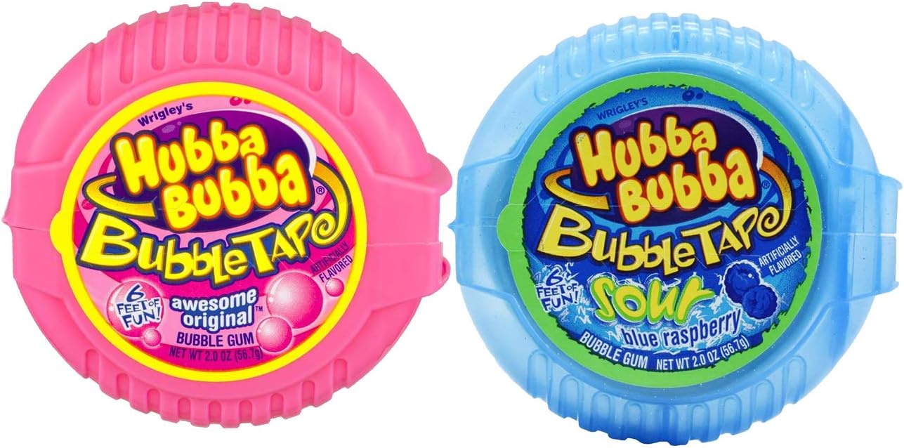 Hubba Bubba Bubble Tape Bubble Gum Flavored Gum 6ft Set of 2