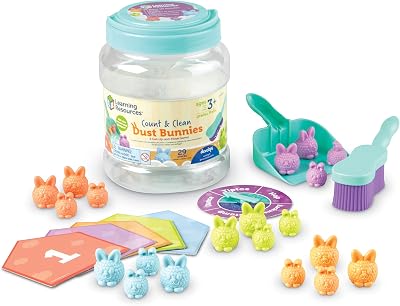Learning Resources Count & Clean Dust Bunnies - Fine Motor Skills, Ages 3
