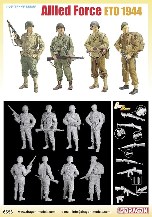 Dragon Models 1/35 Allied Force ETO 1944 (4 Figures Set)