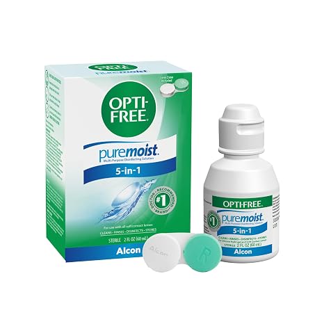 Opti-Free Puremoist Multi-Purpose Disinfecting Solution with Lens Case, 2-Ounces