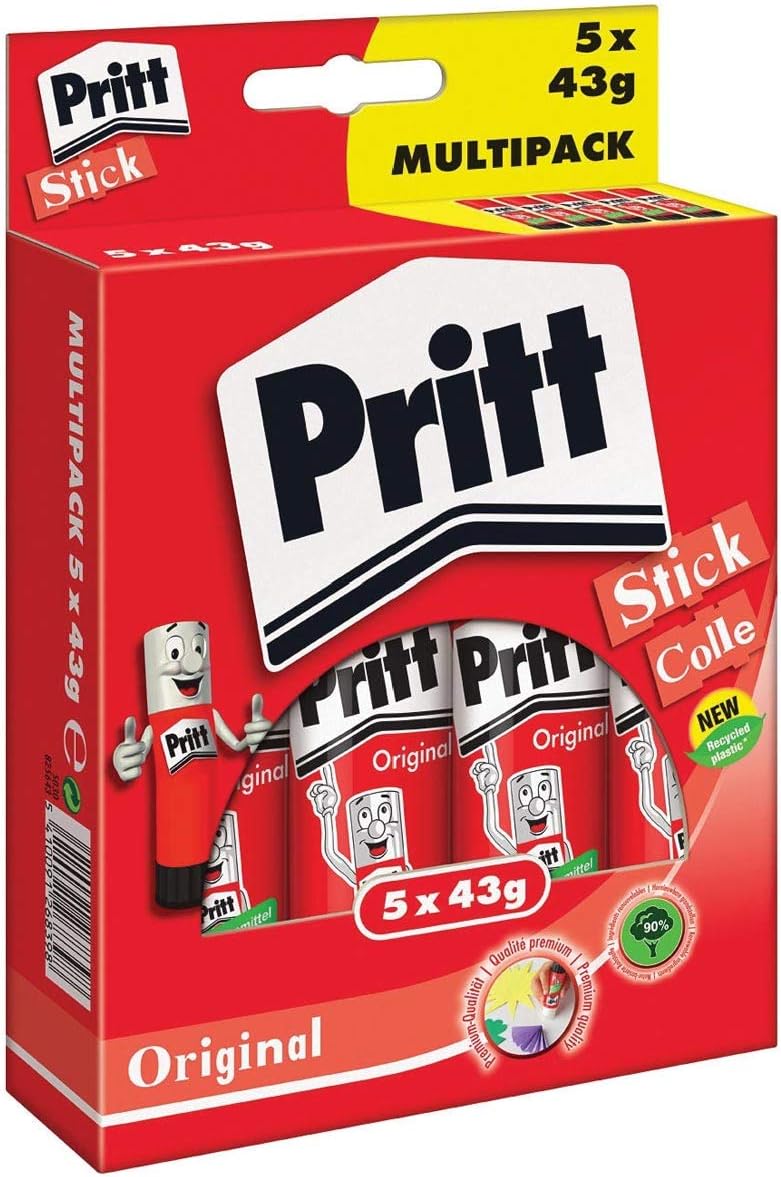 Pritt 1445029 43 g Glue Stick Pack of 5