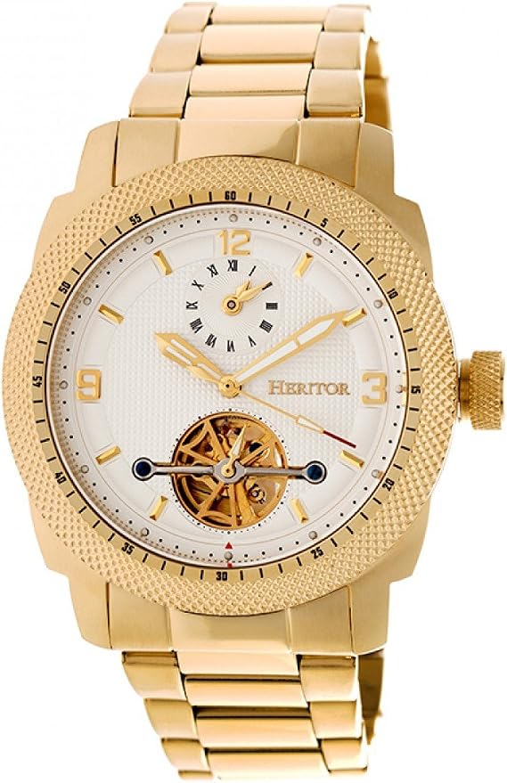 HERITOR Automatic Jeweled Automatic Movement 316L Surgical-Quality Stainless Steel Case/Sapphire-Coated Mineral Crystal and Bracelet Watch(Model: HERHR5003)