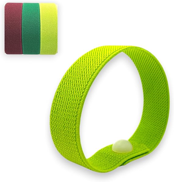 Rubber Band Snap Wristband Acupressure Bracelet for Stress, Sleep, Focus & Habit Support Wearable Calming Relief for Fidgeting, Relaxation & Natural Balance (Lime, XL 9)