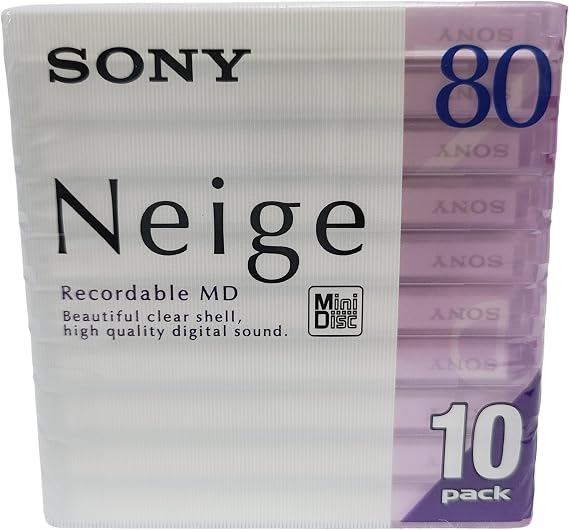 Sony Neige 80 minute blank minidisc 10 disc pack