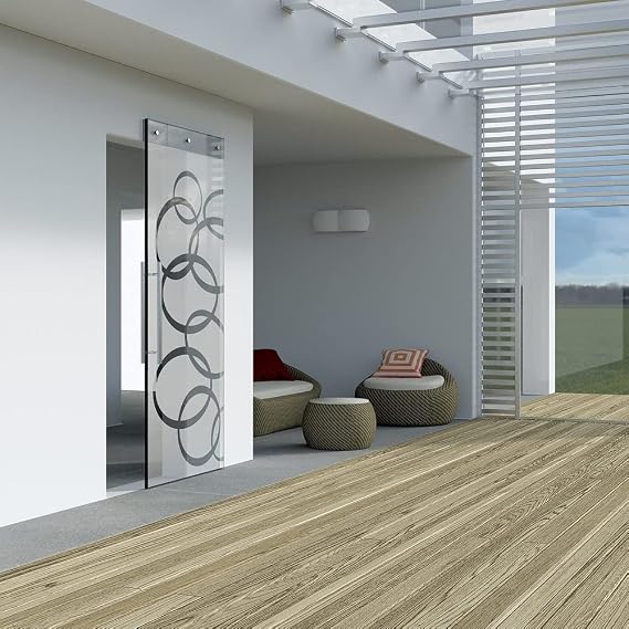 Magic 2 Vetro - Wall Mount Concealed Sliding System for Glass Doors (1100 - max Width 43" Glass 5/16" (8mm))