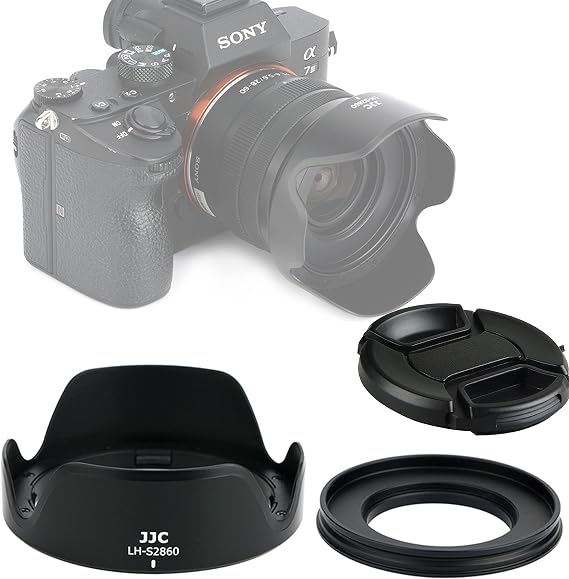 JJC LH-S2860 Black Petal Tulip Lens Hood Shade, Compatible with Sony FE 28-60mm f/4-5.6 Lens and Sony E PZ 16-50mm f/3.5-5.6 OSS Lense
