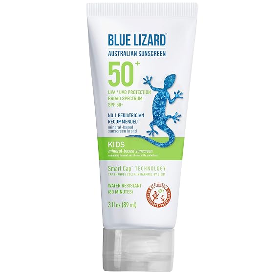BLUE LIZARD Kids Mineral-Based Sunscreen Lotion - SPF 50+ 3 oz