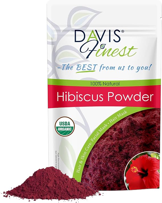 Davis Finest - Hibiscus Powder, 250g, Hair & Skin Care Treatment