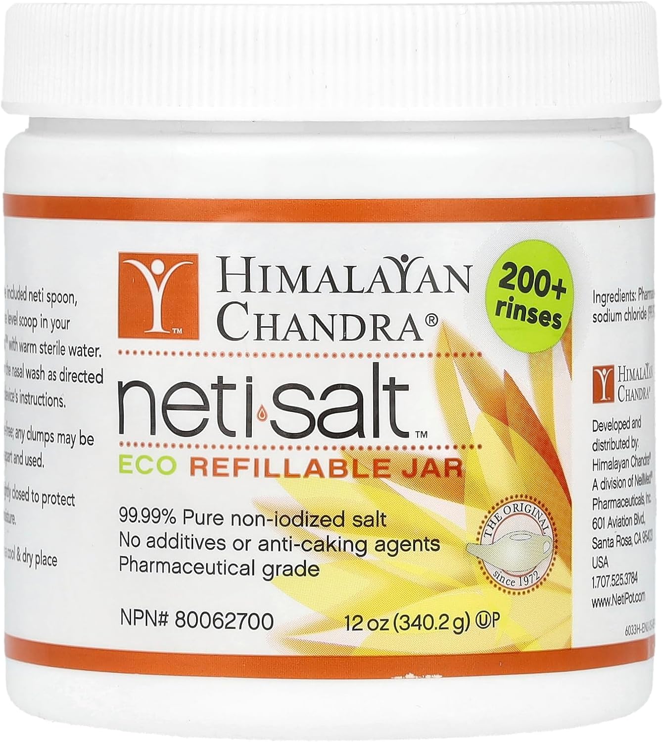 Himalayan Institute Neti Pot Salt Jar, 12 Ounce