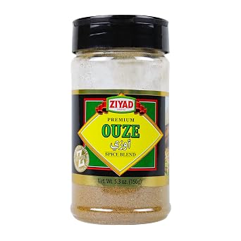Ziyad Shaker Premium Ouze Spice Blend, Salt-Free, Vegan, Vegetarian, No Colors, No Additives, No Preservatives, 5.3oz