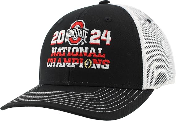 Ohio State Buckeyes National Champs 2024 Football Adjustable Snapback Hat Dakota Block Officially Licensed