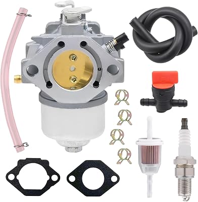 AM122852 Carburetor for Kawasaki FC540V 17 HP John Deere GS75 HD75 180 185 260 265 Replace 15003-2296 Carb with Spark Plug Fuel Line