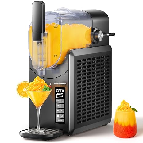 KEENSTAR Slushie Machine, Slushy Machine for Home with 5 Preset Programs, No Ice Needed, Frozen Drink Maker with Self-Cleaning for Frozen Margaritas, Frappes, Milkshake & More