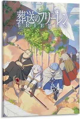 Seodon Frieren Beyond Journeys End Anime Poster Canvas Wall Art For Room Aesthetic And Decor 3 Poster For Bedroom Living Room Bathroom Kitchen Office Decor 24x36inch60x90cm Frame-style