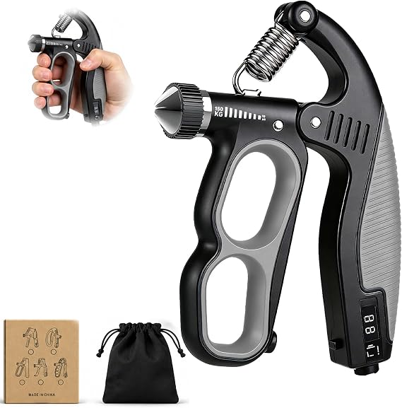 Adjustable Grip Strengtheners 150kg, Wrist Exerciser Strengthener Strengthening Devices, Forearm Trainer Hand Squeezer Gripper Strengthening Devices for Beginner