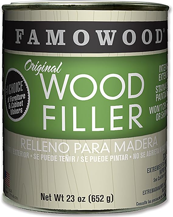 FamoWood Professional Wood Filler - Maple - Pint