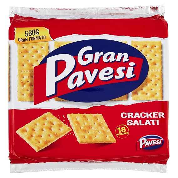 Gran Pavesi: "i Craker Salati" Salted Crackers - 19.75 Oz (560g) [ Italian Import ]