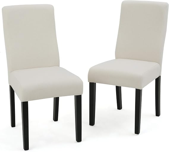Christopher Knight Home Corbin Fabric Dining Chairs, 2-Pcs Set, Ivory