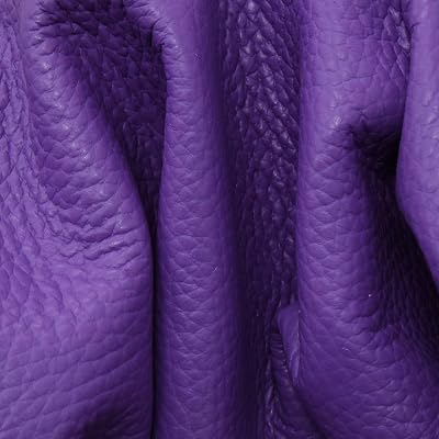 The Leather Guy - Vikingz Purple - Tried N True 12 x 12 Pre-Cut Genuine Cowhide, 3-4oz 1.2-1.6mm Thickness Fashion Leather for Crafting Wallets, Purses, and Bags