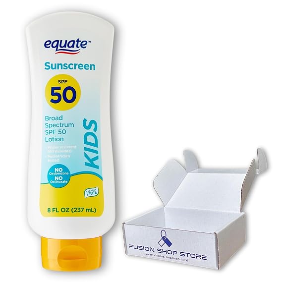 Sunscreen Kids lotion SPF 50 - Broad Spectrum, 8 fl oz (Pack of 1), Boxed By Fusion Shop Store