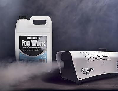 Fog Worx High Density Fog Juice Gallon and Professional 700- Watt Fog Machine- Long Lasting, High Output, Odorless Water Based Fog Fluid