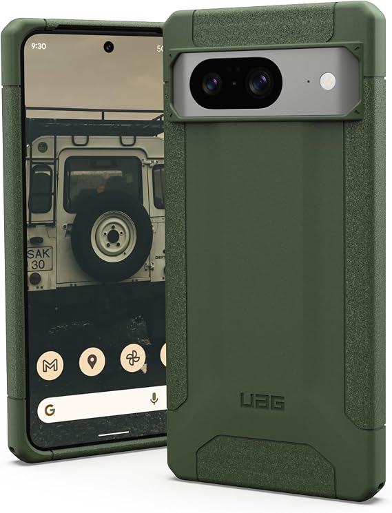 URBAN ARMOR GEAR UAG Made for Google Pixel 8 Case Scout Green Olive Drab, Slim Rugged Premium Impact Resistant Military Drop Tested Protective Cover