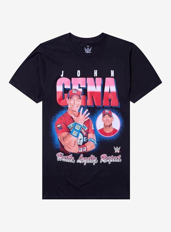 Hot Topic WWE John Cena Hustle Loyalty Respect T-Shirt Multi Large