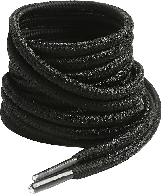 VSUDO 2 Pairs Round Boot Laces, 5/32" Outdoor Work & Hiking Shoe Laces for Boots
