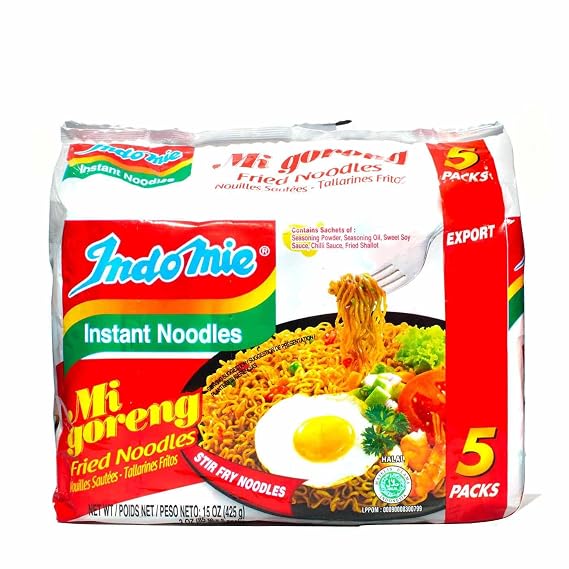 Indomie Mi Goreng Instant Stir Fried Noodles (5 Pack)