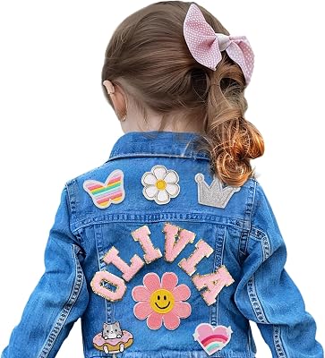 Custom Kids Denim Jacket with Name, 1-8 Year Old Boys Girls Back To School Gifts, Long Sleeve Jean Jacket for Toddlers - Spring&Fall Outerwear Jackets Gifts