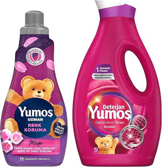 Yumoş Sıvı Canlandırıcı Terapi Renkliler 1690 ml + Yumoş Uzman Renk Koruma Yumuşatıcı 1200 ml