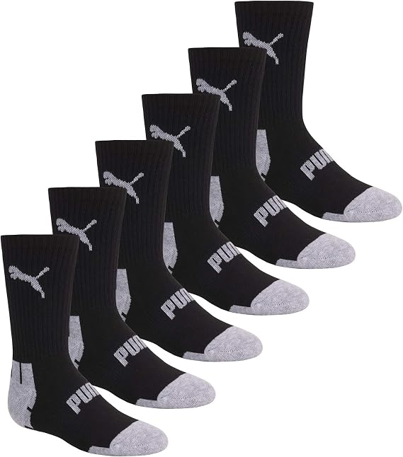 PUMA Boys' Crew Socks (6-Pack)