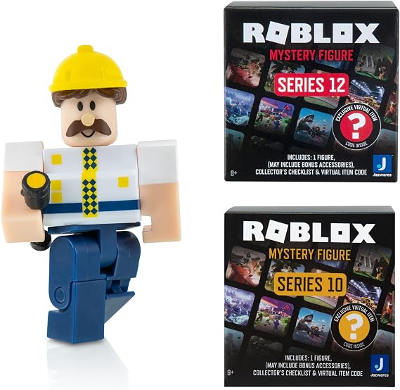 Roblox Action Collection - Mall Tycoon: Mall Cop Marty + Two Mystery Figure Bundle [Includes 3 Exclusive Virtual Items]