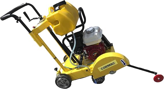 CORMAC CQ300H walk behind floor saw max 14" blade gasoline engine GX160 and water tank INCLUDES 1 x 14" concrete blade