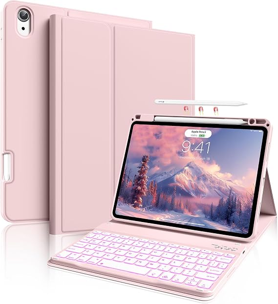 Keyboard Case for iPad Air 11 Inch M4/M3/M2 & Air 5th/4th Gen