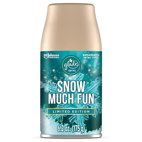 Glade Automatic Spray Refill and Holder Kit, Air Freshener for Home and Bathroom, Snow Much Fun, 6.2 Oz