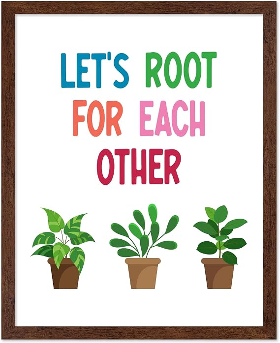Poster Master Welcome Readers Poster - Educational Print - Typography Art - Library Illustration - Playroom Design - Reading Graphic - Colorful Kid's Room or Classroom Decor - 8x10 Brown Framed
