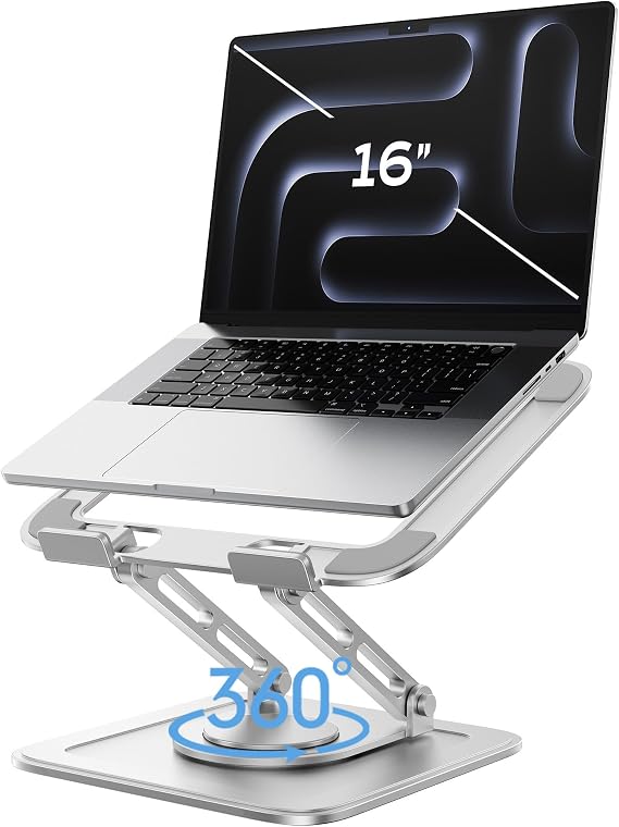 LOXP Adjustable Laptop Stand, Computer Stand with 360 Rotating Base