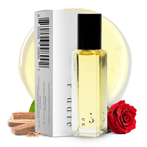 Riddle Ex Roll-On Perfume Oil for Women, Rose Jasmine Sandalwood Musk