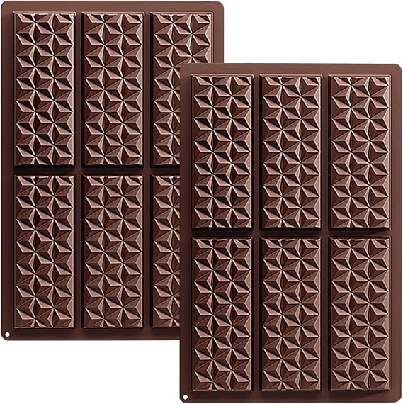 YXHZVON Pack of 2 Silicone Chocolate Moulds Silicone Moulds for 6 Cavities Chocolate BPA-Free Silicone Moulds Non-Stick Chocolate Mould in Food Grade for Chocolate Chocolate Sweets