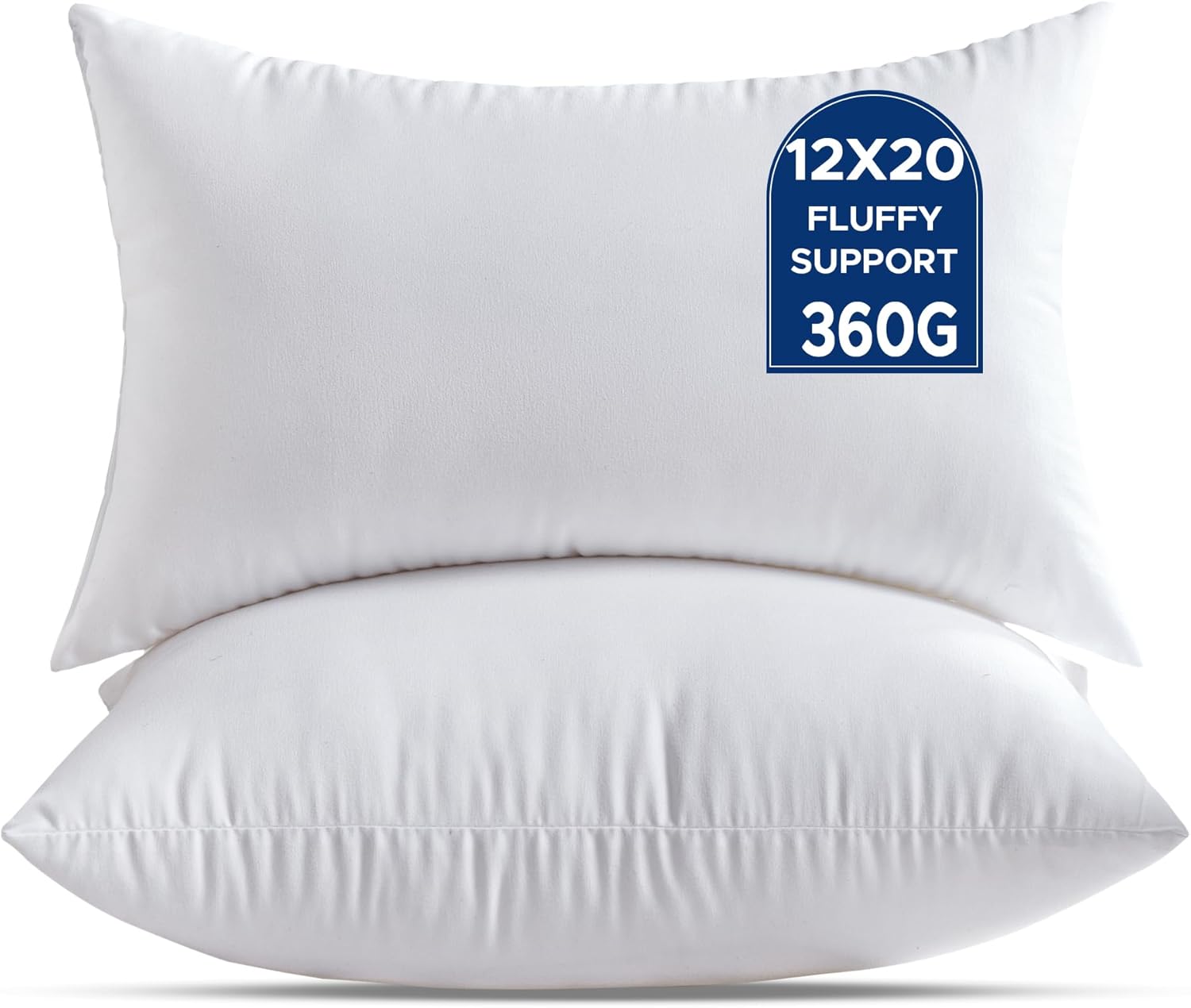 30 x 50 CM Cushion Inserts Pack of 2 Small White Decorative Lumbar Throw Pillow Inserts for Living Room Couch Bed Sofa Rectangle Cushion Sham Stuffer Indoor