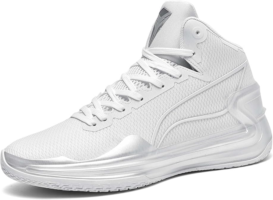 Men's Basketball Shoes,Fabric Mesh Upper Basketball Shoes,Indoor and Outdoor Street Basketball Shoes,Non-Slip Wearable Fashion,Arch Support,High Top Basketball Shoes