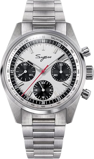 Sugess Chrono Hertiage S465.SP.S ST1903 Mechanical Chronograph Mens Wrist Pilot Watch Seagull 1963