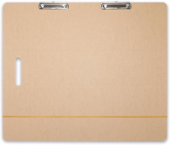 23" x 26" Drawing Board, Artist Sketch Boards with Handle for Drafting Art, Portable Wooden Clipboard for Studio Fit in Artists Tote
