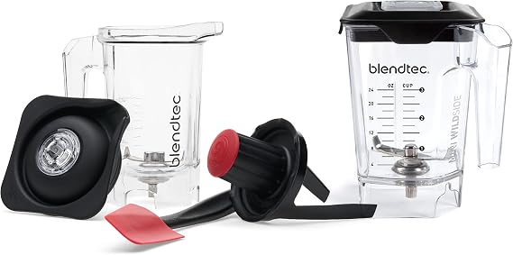 Blendtec Mini 46oz* WildSide& 37oz* Twister Jar Bundle, Clear | Bundle and Save on Blendtec Jars; Make Smaller Batches and Blend Thick Ingredients with the Twister Jar