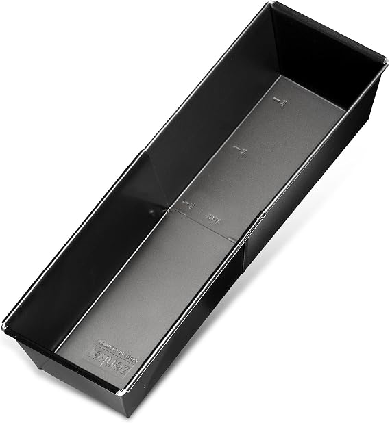 Zenker Bread Baking tin Adjustable 28-40 cm in Black-Metallic Stainless Steel 40 x 16 x 10 cm