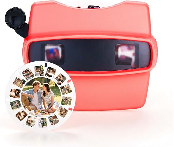 Custom 3D Photo Viewfinder – Personalised Retro Style Film Reel Viewer with Your Own Pictures & Text – Unique Gift for Couples, Family – Perfect for Christmas, Birthday, Valentine’s Day